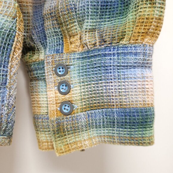 We The Free Plaid Long Sleeve Shirt Oversized Relax Fit - Picture 8 of 12